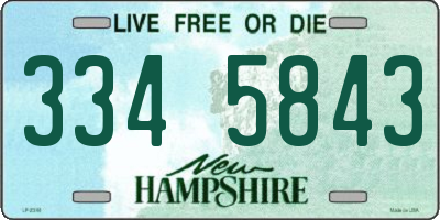 NH license plate 3345843