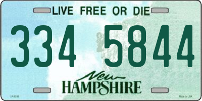 NH license plate 3345844