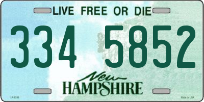 NH license plate 3345852