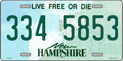 NH license plate 3345853