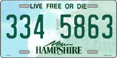 NH license plate 3345863