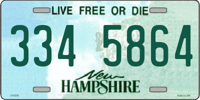 NH license plate 3345864