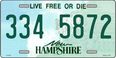 NH license plate 3345872