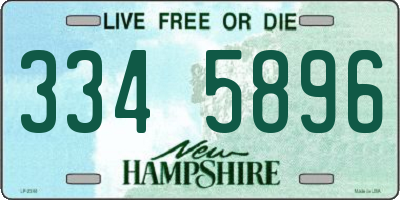 NH license plate 3345896