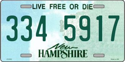 NH license plate 3345917