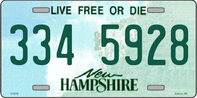 NH license plate 3345928