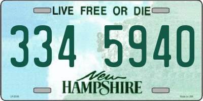 NH license plate 3345940