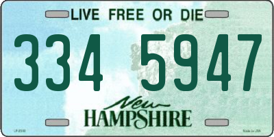 NH license plate 3345947