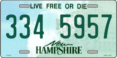 NH license plate 3345957