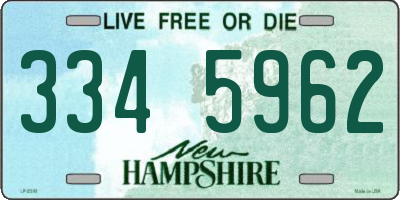 NH license plate 3345962
