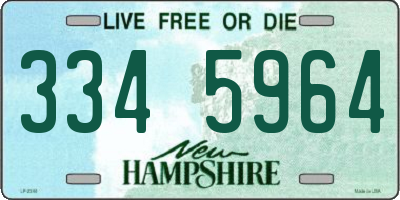 NH license plate 3345964