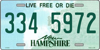 NH license plate 3345972
