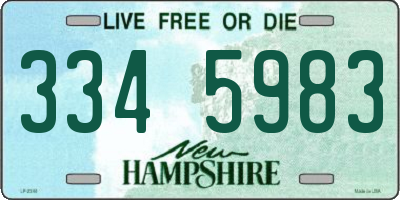 NH license plate 3345983