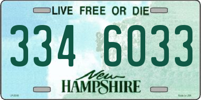 NH license plate 3346033