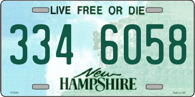 NH license plate 3346058
