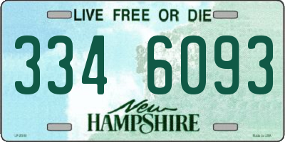 NH license plate 3346093