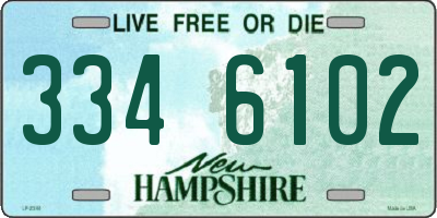 NH license plate 3346102