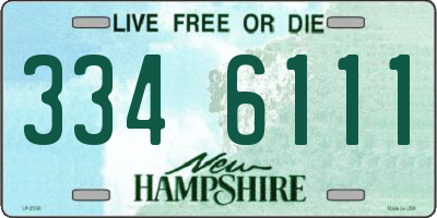 NH license plate 3346111