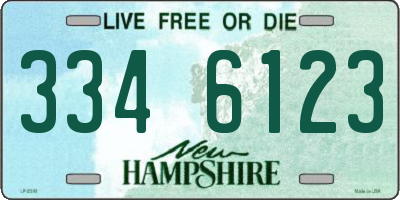 NH license plate 3346123