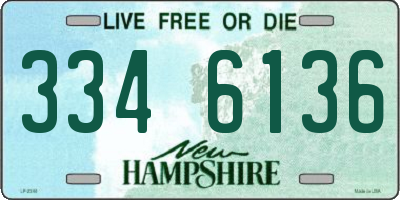 NH license plate 3346136