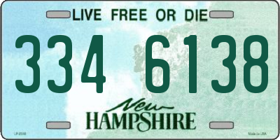 NH license plate 3346138