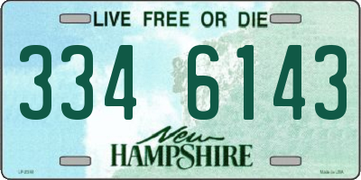 NH license plate 3346143
