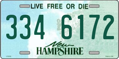 NH license plate 3346172