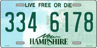 NH license plate 3346178