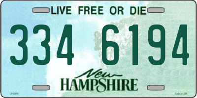 NH license plate 3346194