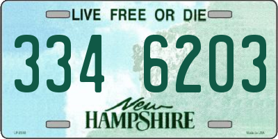 NH license plate 3346203