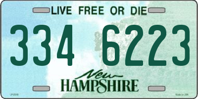 NH license plate 3346223