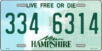 NH license plate 3346314