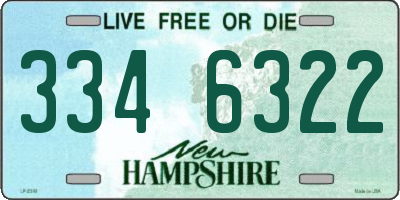 NH license plate 3346322