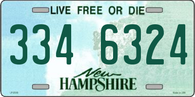 NH license plate 3346324