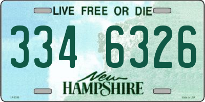 NH license plate 3346326