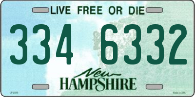 NH license plate 3346332