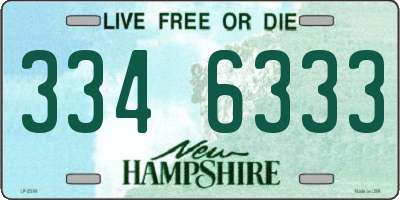 NH license plate 3346333