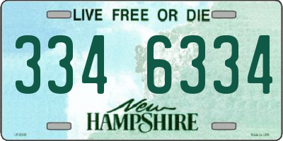 NH license plate 3346334