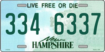 NH license plate 3346337