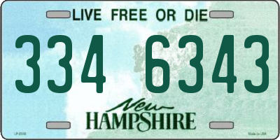 NH license plate 3346343