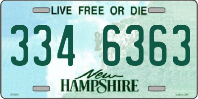 NH license plate 3346363