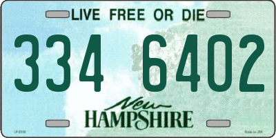 NH license plate 3346402