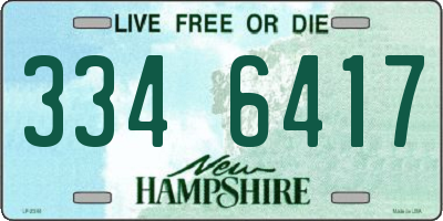 NH license plate 3346417