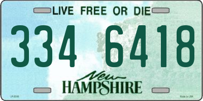 NH license plate 3346418