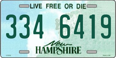 NH license plate 3346419