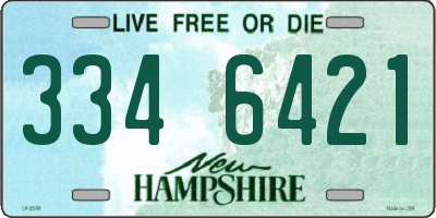 NH license plate 3346421
