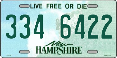 NH license plate 3346422