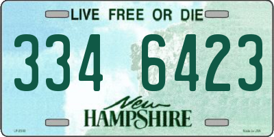 NH license plate 3346423
