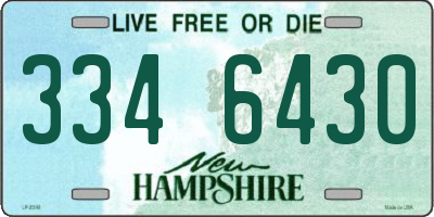 NH license plate 3346430