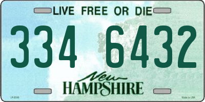 NH license plate 3346432